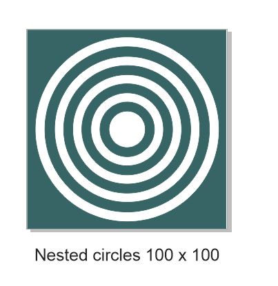Nested circles 100 x100.mm